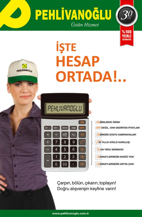 Pehlivanoğlu İşte Hesap Ortada İlan Çalışması Pehlivanoğlu Basın İlanları Tam Sayfa Gazete İlanı imaj ilanı yıl dönümü ilanı creative tasarım